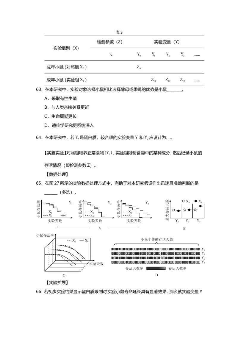 2015年上海市高中毕业统一学业考试生物试卷（word解析版）_全国卷+地方卷_6.生物_1.生物高考真题试卷_2008-2020年_地方卷_上海高考生物真题01-20