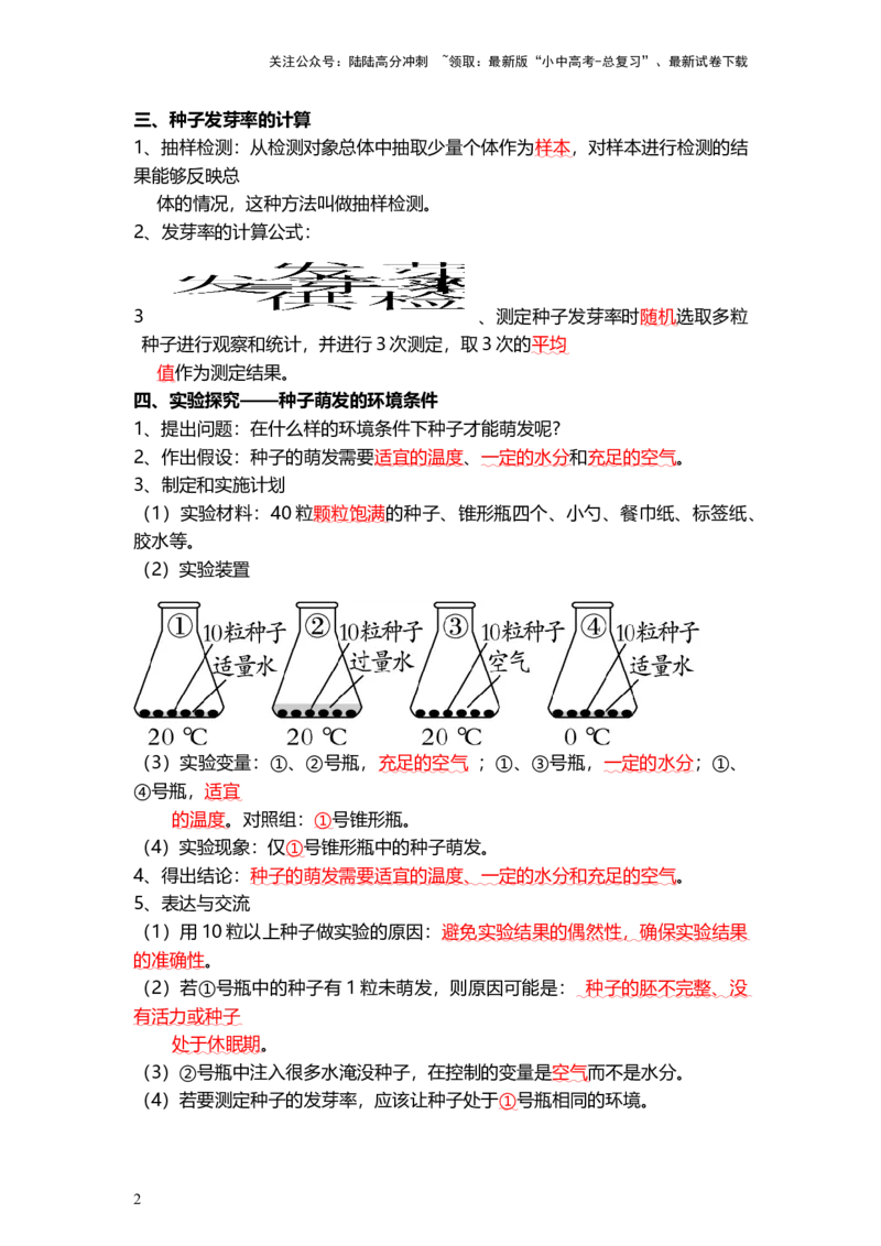专题05被子植物的一生（背记帮）-备战2024年中考生物一轮复习考点帮_02中考总复习（2026版更新中）_08-生物-中考总复习_2024年中考复习资料_一轮复习_必背考点