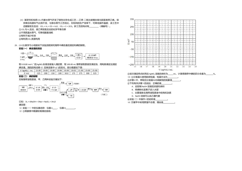 2015年浙江省高考化学6月（解析版）_全国卷+地方卷_5.化学_1.化学高考真题试卷_2008-2020年_地方卷_浙江高考化学2008-2021_A3word版