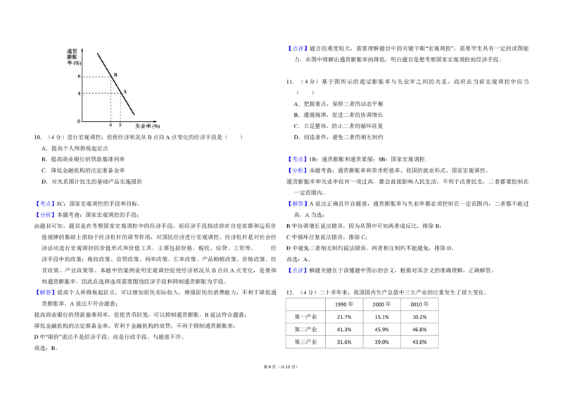 2011年北京市高考政治试卷（解析版）_全国卷+地方卷_9.政治_1.政治高考真题试卷_2008-2020年_地方卷_北京高考政治08-21_A3word版_PDF版（赠送）