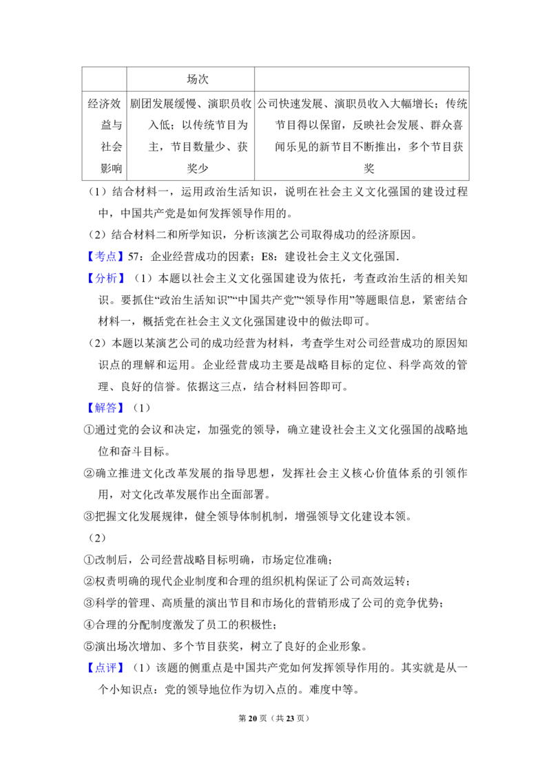 2013年全国统一高考政治试卷（新课标Ⅰ）（解析版）_全国卷+地方卷_9.政治_1.政治高考真题试卷_2008-2020年_全国卷_全国统一高考政治（新课标ⅰ）08-20_A4word版_PDF版（赠送）