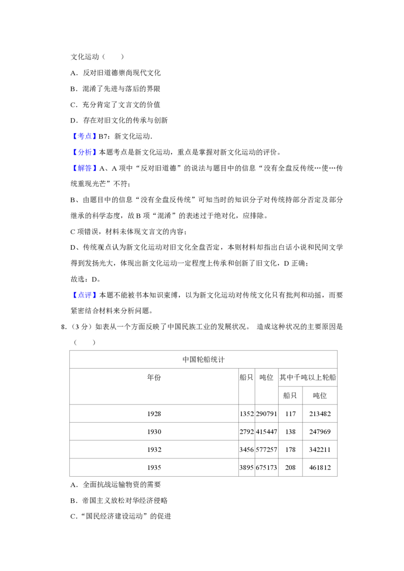 2013年江苏省高考历史试卷解析版_全国卷+地方卷_7.历史_1.历史高考真题试卷_2008-2020年_地方卷_江苏高考历史08-20_A4word版_PDF版（赠送）