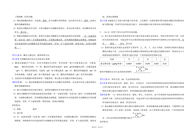 2011年全国统一高考生物试卷（大纲版）（解析版）_全国卷+地方卷_6.生物_1.生物高考真题试卷_2008-2020年_全国卷_全国统一高考生物（新课标ⅰ）08-21_A3word版_PDF版（赠送）