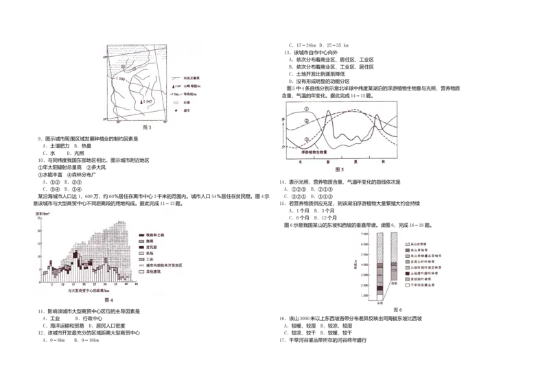 2010年高考地理试题及答案（海南卷）_全国卷+地方卷_8.地理_1.地理高考真题试卷_2008-2020年_地方卷_海南高考地理08-20_A3word版_答案版
