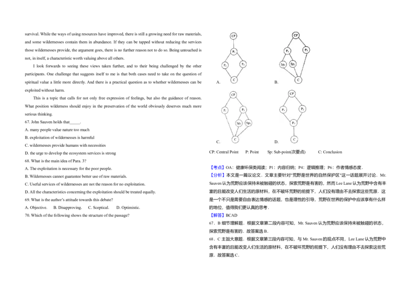 2012年北京市高考英语试卷（解析版）_全国卷+地方卷_3.英语_1.英语高考真题试卷_2008-2020年_地方卷_北京高考英语(题08-21，听力09-17)_A3word版