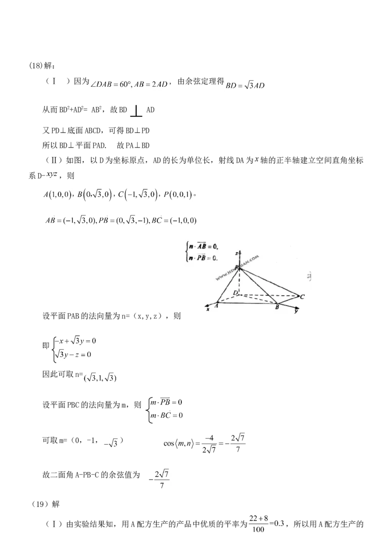 2011年海南省高考数学试题及答案（理科）_全国卷+地方卷_2.数学_1.数学高考真题试卷_2008-2020年_地方卷_海南高考数学08-22_A4word版_答案版