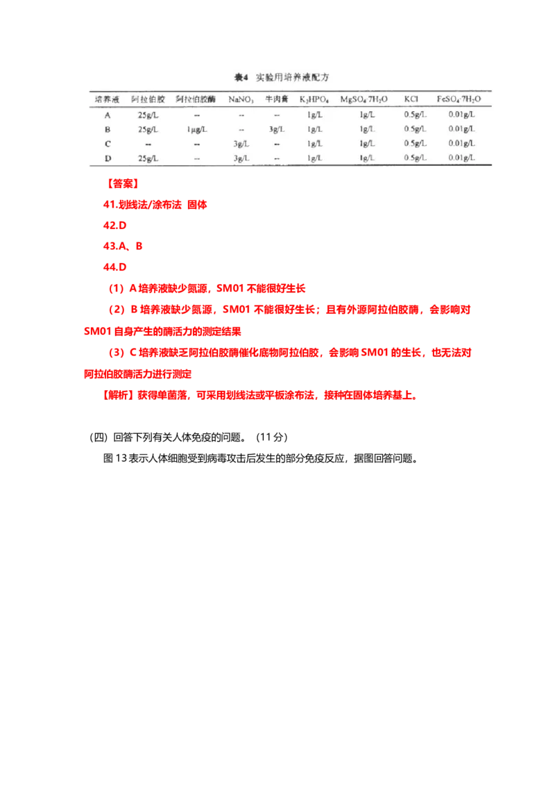 2013年上海市高中毕业统一学业考试生物试卷（word解析版）_全国卷+地方卷_6.生物_1.生物高考真题试卷_2008-2020年_地方卷_上海高考生物真题01-20