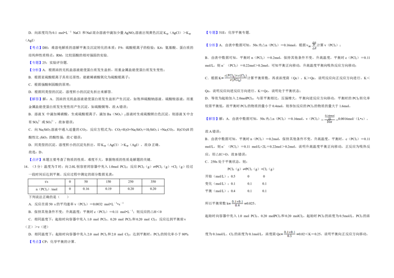 2012年江苏省高考化学试卷解析版_全国卷+地方卷_5.化学_1.化学高考真题试卷_2008-2020年_地方卷_江苏高考化学2008-2020_A3word版
