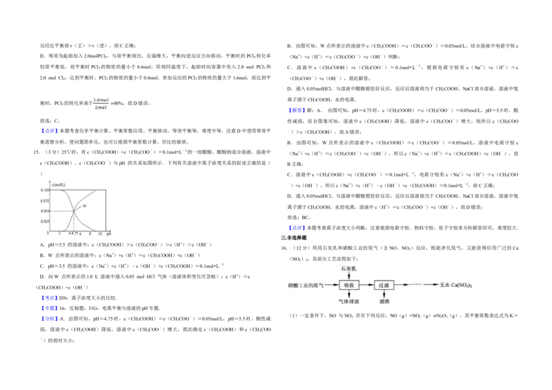 2012年江苏省高考化学试卷解析版_全国卷+地方卷_5.化学_1.化学高考真题试卷_2008-2020年_地方卷_江苏高考化学2008-2020_A3word版