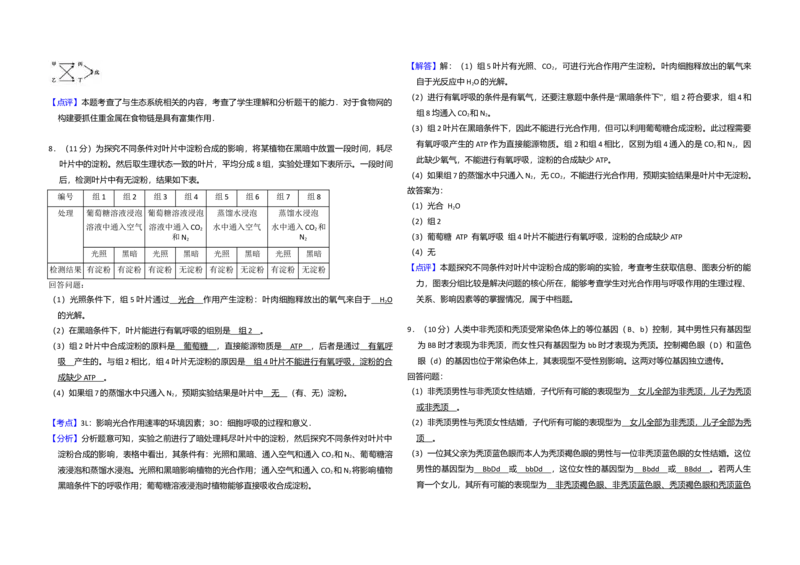 2011年全国统一高考生物试卷（大纲版）（解析版）_全国卷+地方卷_6.生物_1.生物高考真题试卷_2008-2020年_全国卷_全国统一高考生物（新课标ⅰ）08-21_A3word版