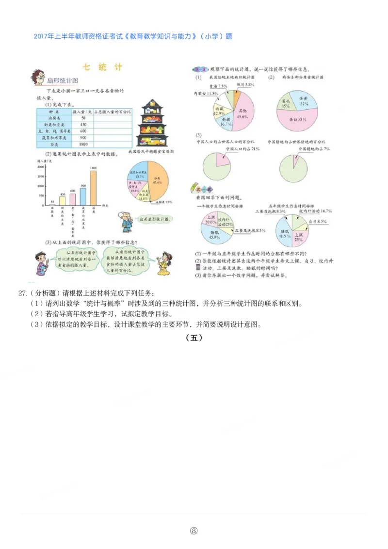 2017年上半年教师资格证考试《教育教学知识与能力》（小学）真题_教资备考_2026上_小学（科1+科2）_02.2011-2025年下教资历年真题_04-教育知识与能力真题（2011年下-2024年下）