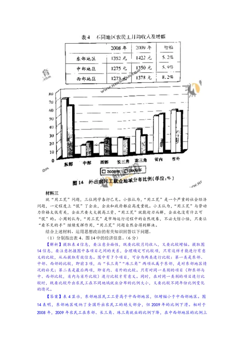 2011年浙江省高考政治（解析版）_全国卷+地方卷_9.政治_1.政治高考真题试卷_2008-2020年_地方卷_浙江高考政治08-21_A4word版_PDF版（赠送）