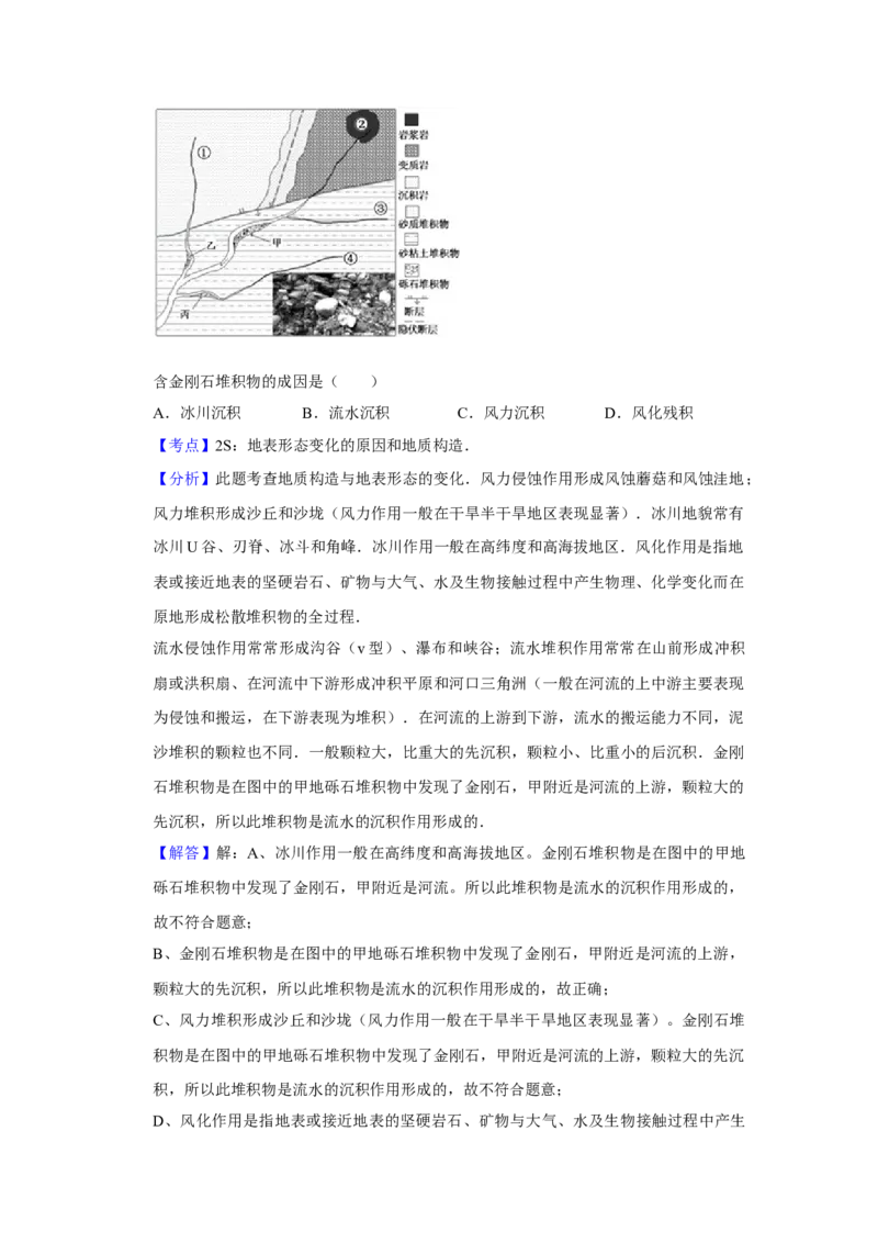 2013年江苏省高考地理试卷解析版_全国卷+地方卷_8.地理_1.地理高考真题试卷_2008-2020年_地方卷_江苏高考地理08-21_A4word版