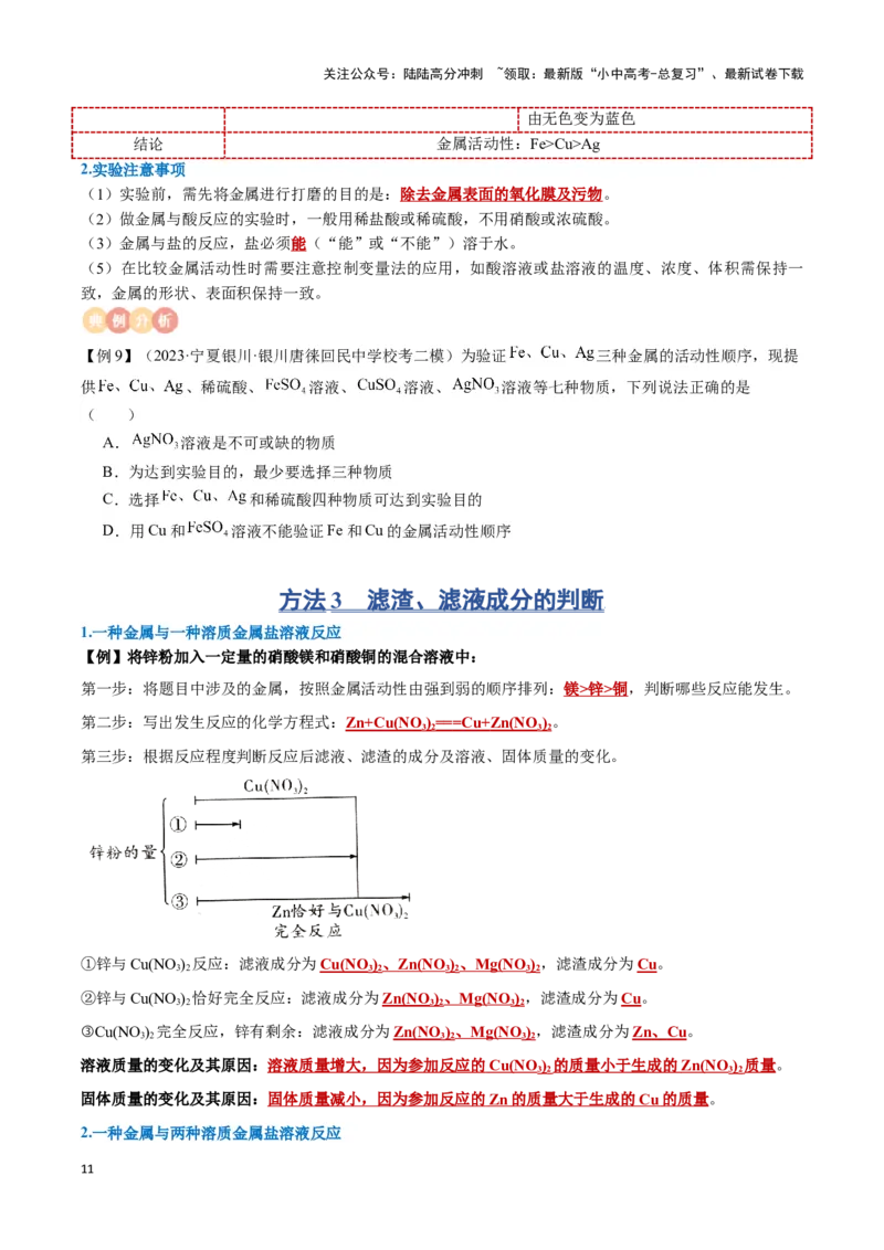 专题05金属和金属材料（原卷版）_02中考总复习（2026版更新中）_05-化学-中考总复习_2024年中考复习资料_一轮复习资料_完口袋书2024年中考化学一轮复习知识清单