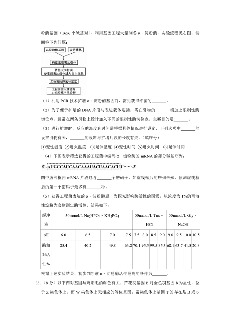 2018年江苏省高考生物试卷_全国卷+地方卷_6.生物_1.生物高考真题试卷_2008-2020年_地方卷_江苏高考生物07-20_A4word版_PDF版（赠送）