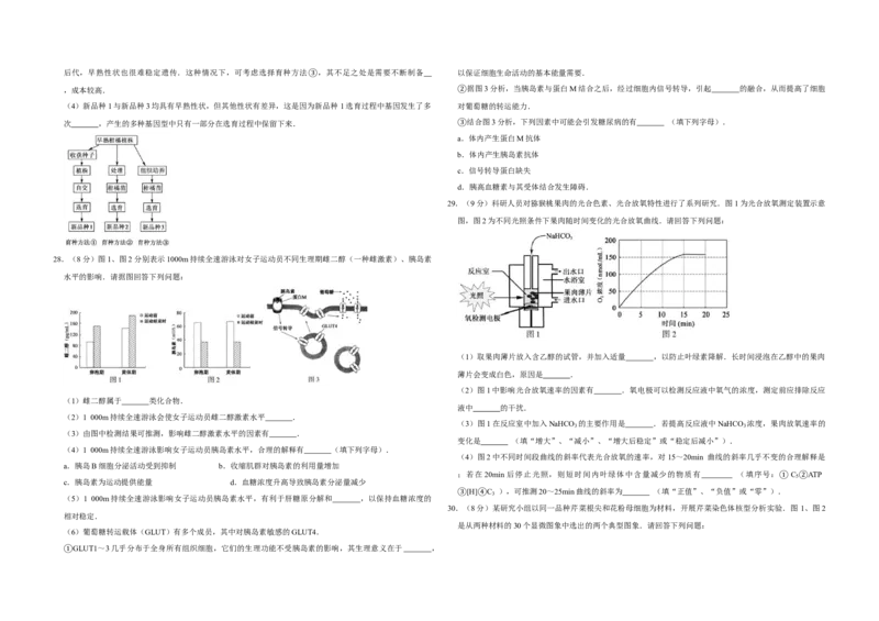 2017年江苏省高考生物试卷_全国卷+地方卷_6.生物_1.生物高考真题试卷_2008-2020年_地方卷_江苏高考生物07-20_A3word版