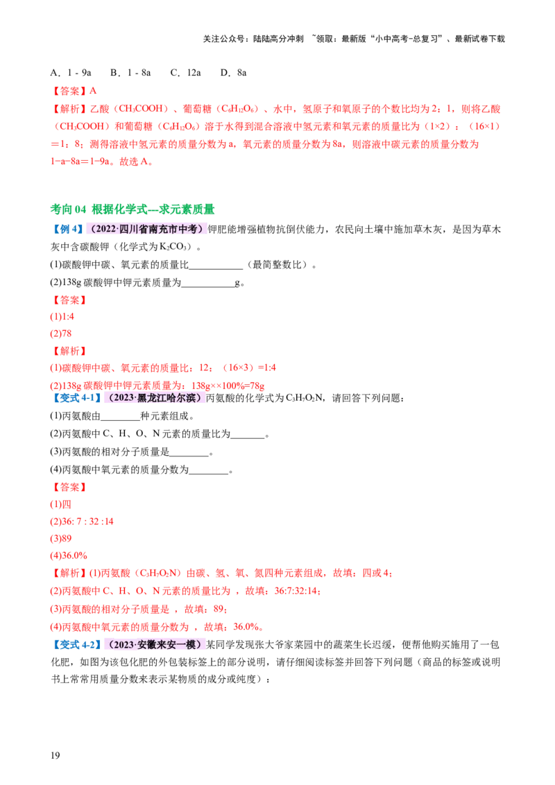 专题10化学式与化学用语（讲义）-2024年中考化学一轮复习讲练测（全国通用）（解析版）_02中考总复习（2026版更新中）_05-化学-中考总复习_2024年中考复习资料_一轮复习资料