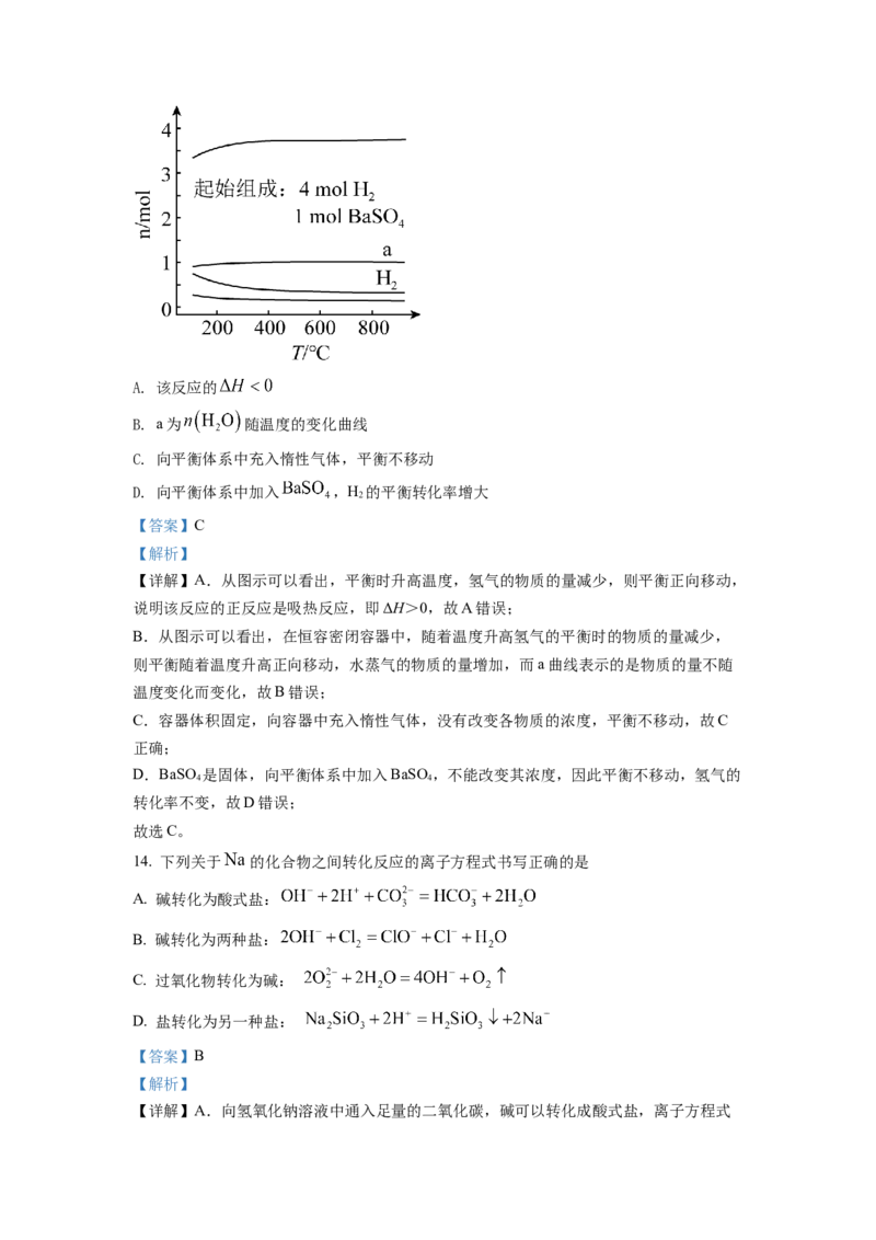 2022年广东省普通高中学业水平选择性考试化学试题（解析版）_全国卷+地方卷_5.化学_1.化学高考真题试卷_2022年高考-化学_2022年广东卷-化学