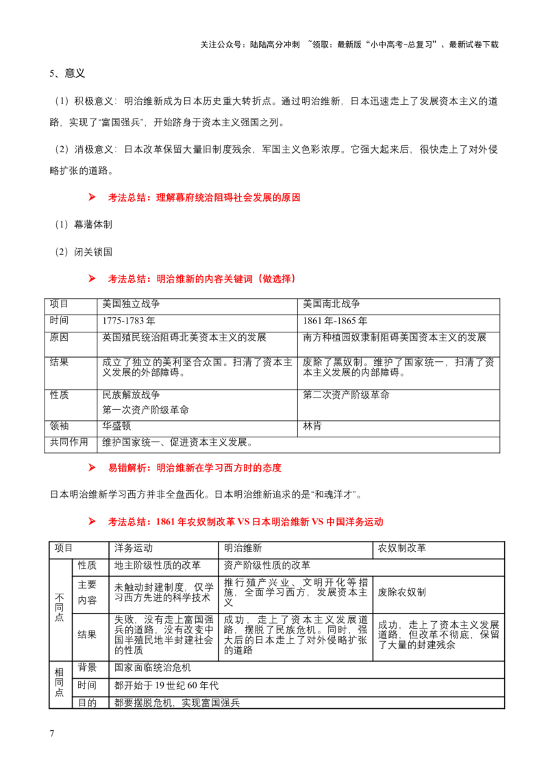 专题12世界近代史02-资本主义的扩展（word可编辑版）_02中考总复习（2026版更新中）_06-历史-中考总复习_2024年中考复习资料_一轮复习