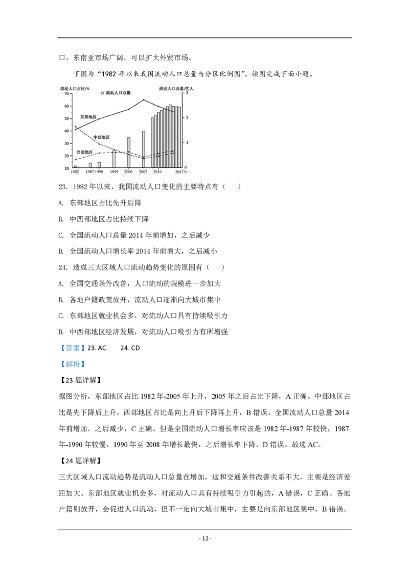 2020年江苏省高考地理试卷解析版_全国卷+地方卷_8.地理_1.地理高考真题试卷_2008-2020年_地方卷_江苏高考地理08-21_A4word版_PDF版（赠送）