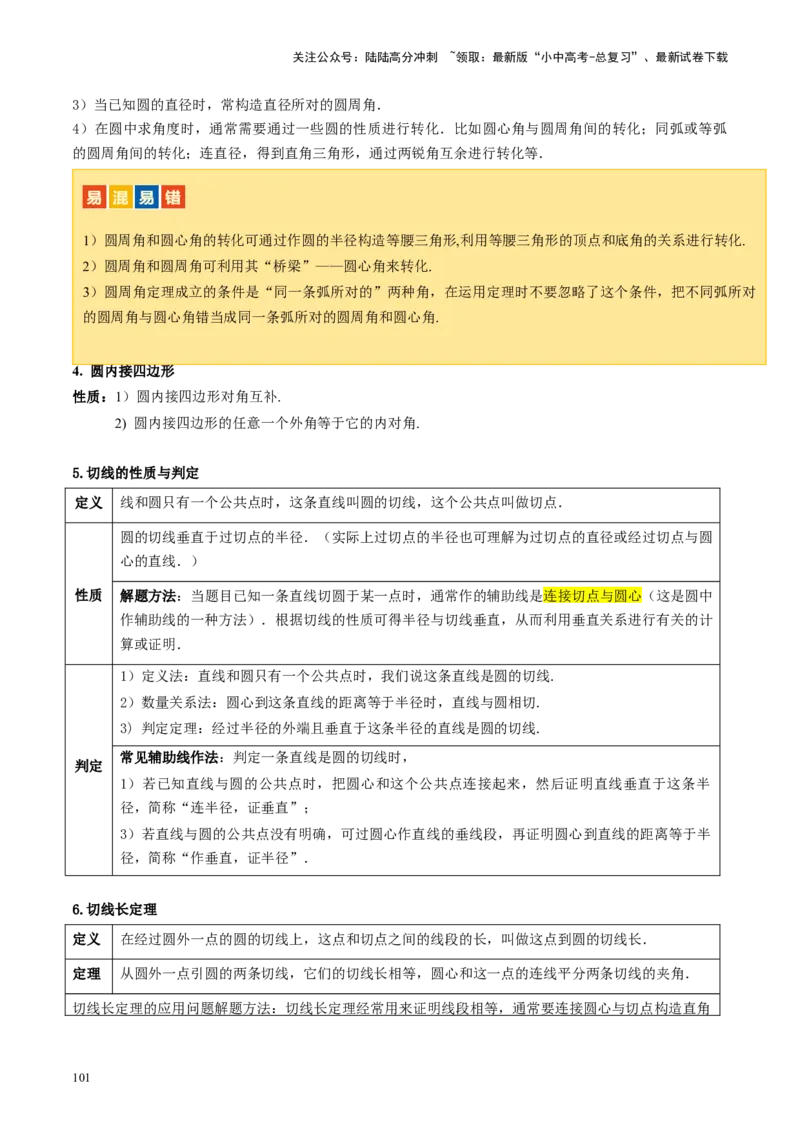 专题12圆压轴（讲练）（解析版）_02中考总复习（2026版更新中）_02-数学-中考总复习_2024年中考复习资料_二轮复习资料_完2024年中考数学二轮复习课件+讲义+练习（全国通用）_讲义