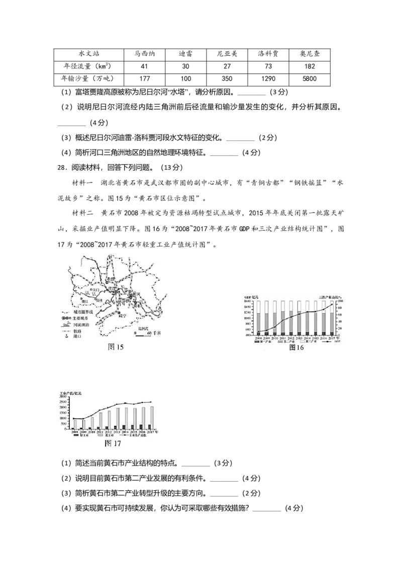 2020年江苏省高考地理试卷_全国卷+地方卷_8.地理_1.地理高考真题试卷_2008-2020年_地方卷_江苏高考地理08-21_A4word版