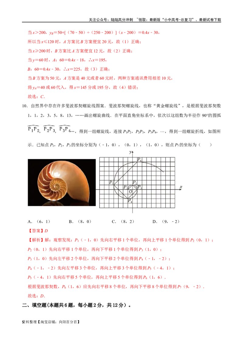 专题09函数初步综合过关检测-备战2024年中考数学一轮复习考点帮（全国通用）（解析版）_02中考总复习（2026版更新中）_02-数学-中考总复习_2024年中考复习资料_一轮复习资料
