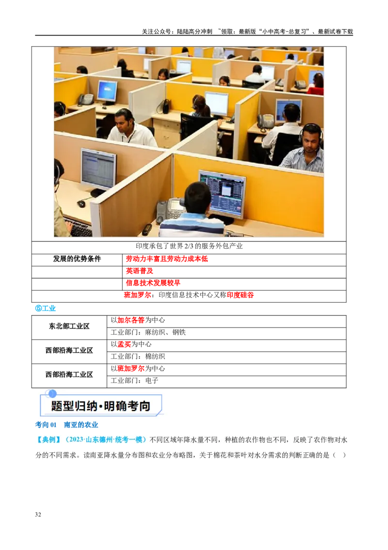 专题10东南亚和南亚（讲义）（解析版）_02中考总复习（2026版更新中）_09-地理-中考总复习_2024年中考复习资料_一轮复习_❤2024年中考地理一轮复习讲练测（全国通用）_配套讲义