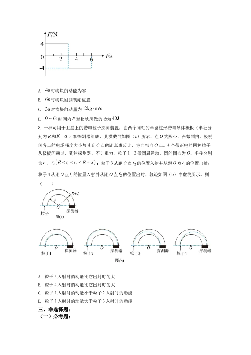 2022年高考物理真题（全国乙卷）（原卷版）_全国卷+地方卷_4.物理_1.物理高考真题试卷_2022年高考-物理_2022年全国乙卷-物理