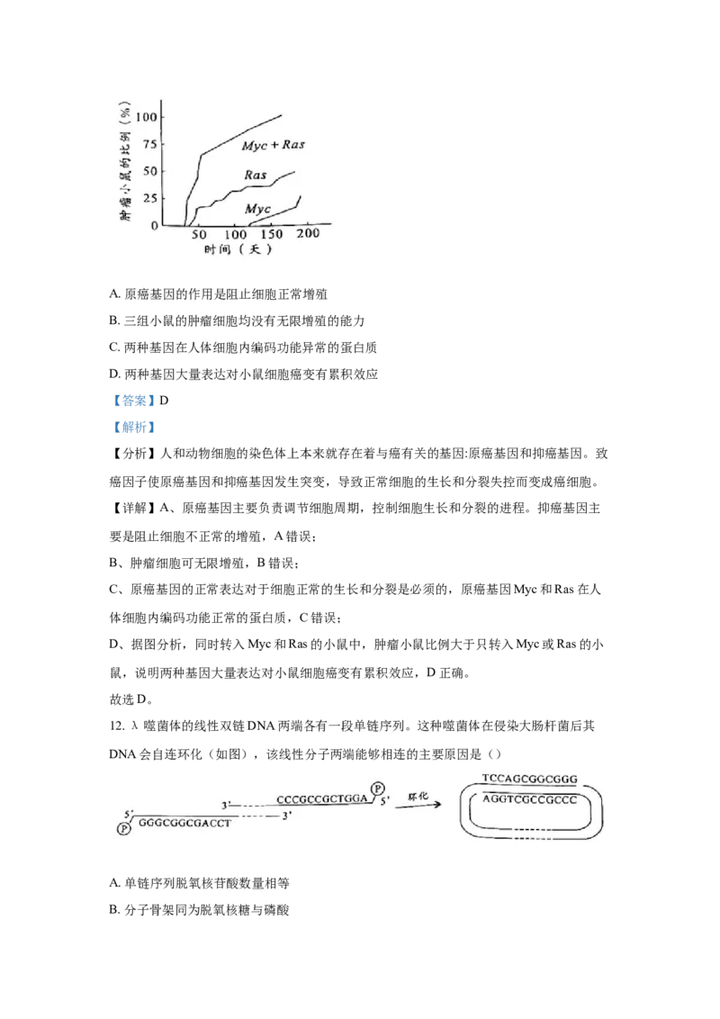 2022年高考真题&mdash;&mdash;生物（广东卷）Word版解析_全国卷+地方卷_6.生物_1.生物高考真题试卷_2022年高考-生物_2022年广东卷-生物