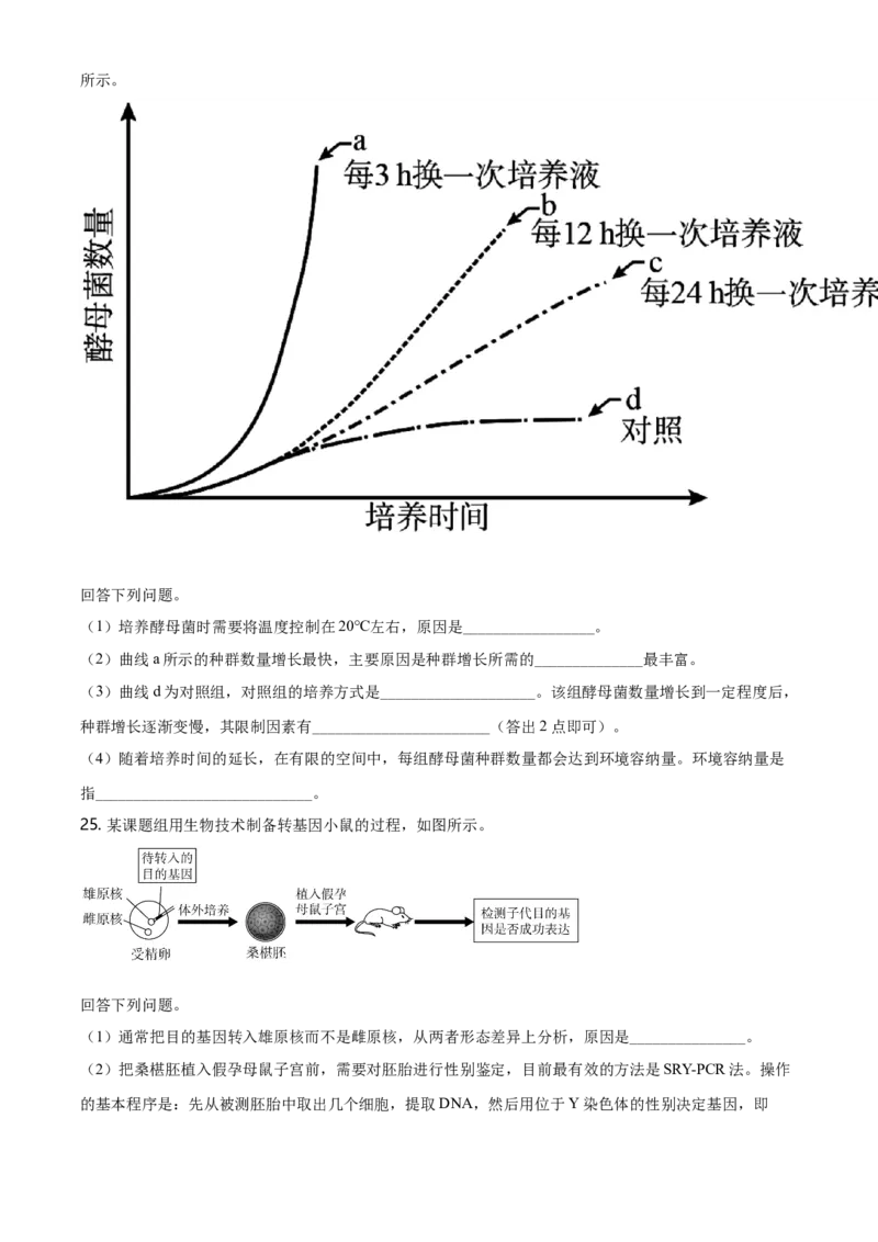 2020年高考海南卷生物（原卷版）_全国卷+地方卷_6.生物_1.生物高考真题试卷_2008-2020年_地方卷_海南高考生物08-20_A4word版_原卷版（建议只打印原卷版，答案版手机对答案即可）