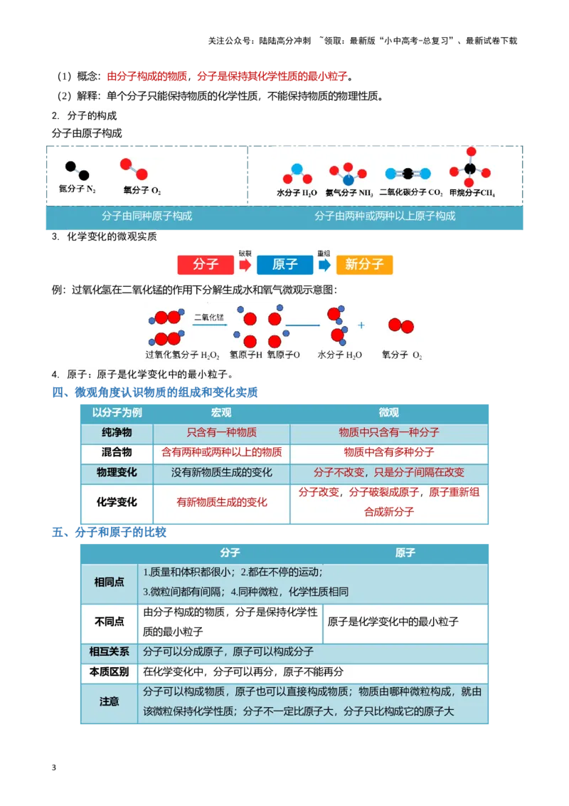 专题09物质构成的奥秘（原卷版）_02中考总复习（2026版更新中）_05-化学-中考总复习_2024年中考复习资料_一轮复习资料_完口袋书2024年中考化学一轮复习知识清单