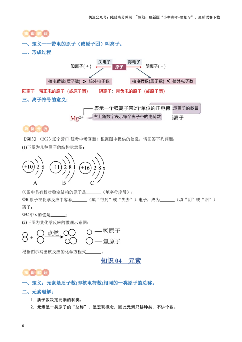 专题09物质构成的奥秘（原卷版）_02中考总复习（2026版更新中）_05-化学-中考总复习_2024年中考复习资料_一轮复习资料_完口袋书2024年中考化学一轮复习知识清单
