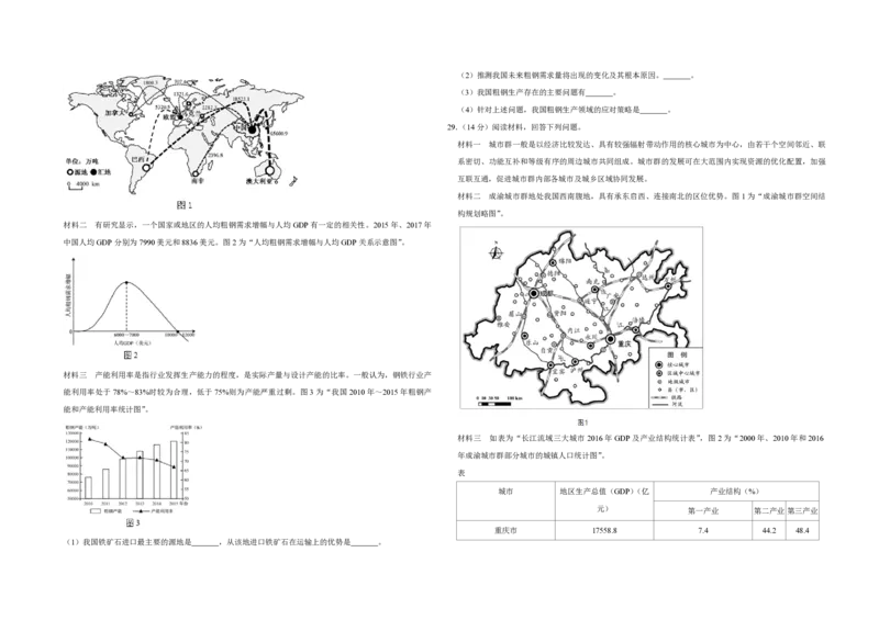 2018年江苏省高考地理试卷_全国卷+地方卷_8.地理_1.地理高考真题试卷_2008-2020年_地方卷_江苏高考地理08-21_A3word版_PDF版（赠送）
