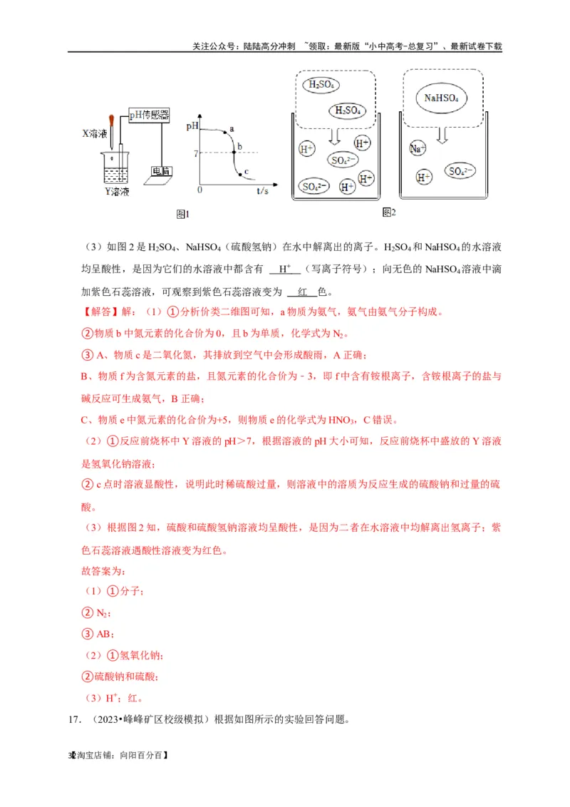 专题11酸和碱（解析版）_02中考总复习（2026版更新中）_05-化学-中考总复习_2024年中考复习资料_一轮复习资料_完2024年中考化学复习考点一遍过（全国通用）_教师版（含答案解析）