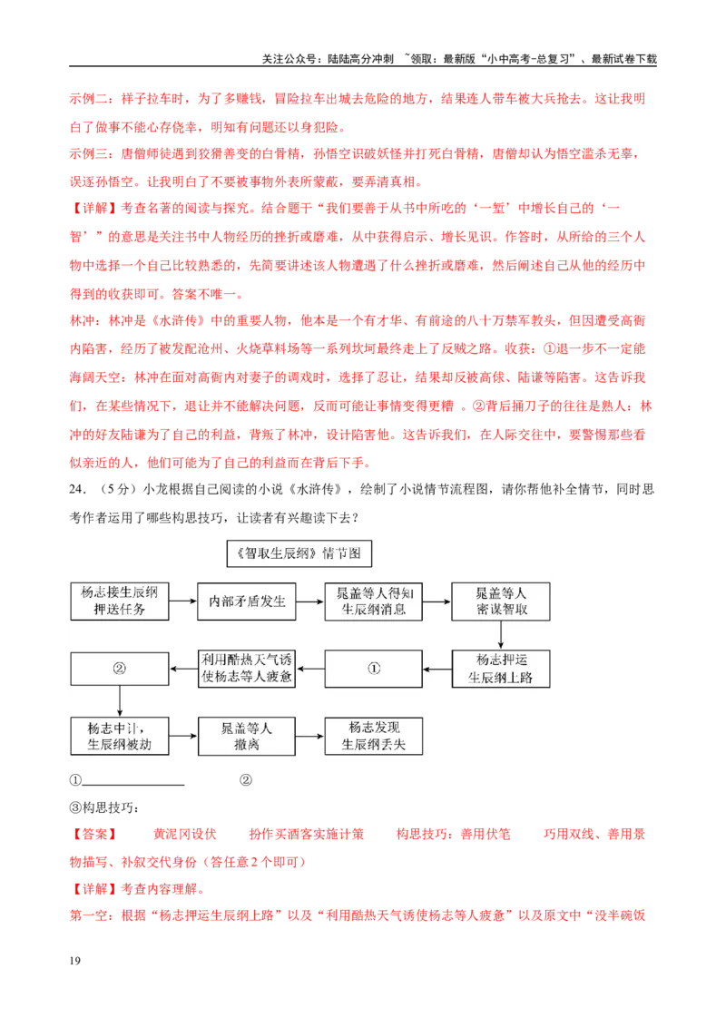 专题10《水浒传》-2025年中考语文名著导读分层闯关训练（解析版）_02中考总复习（2026版更新中）_01-语文-中考总复习_2025年中考资料_2025年中考语文名著导读分层闯关训练