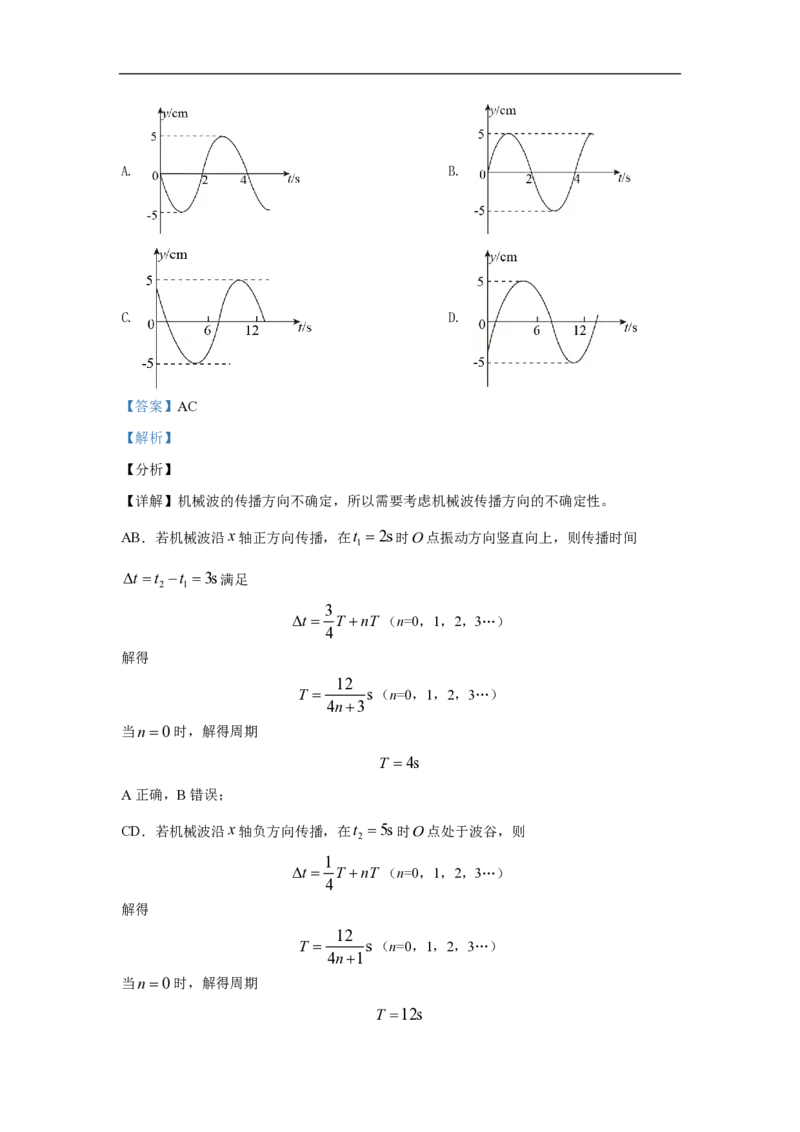 2021年高考真题物理（山东卷）（解析版）_全国卷+地方卷_4.物理_1.物理高考真题试卷_2008-2020年_地方卷_山东高考物理08-21_山东高考物理_A4版_pdf版
