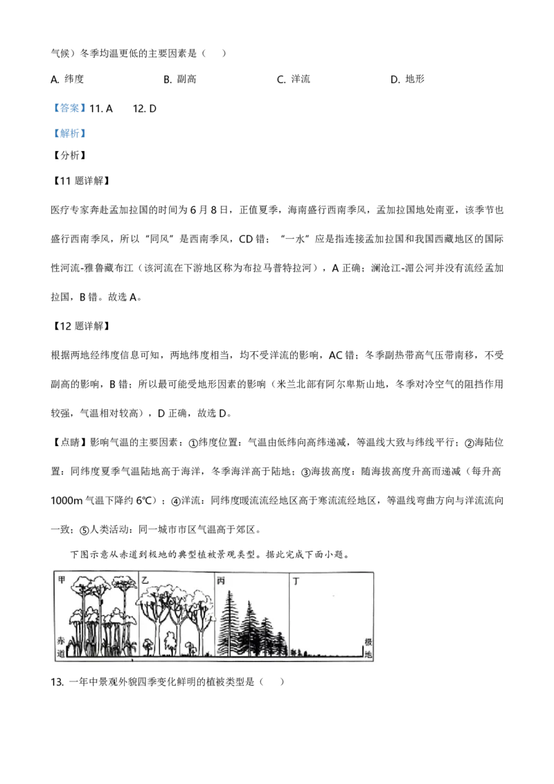 2020年高考地理试题及答案（海南卷）_全国卷+地方卷_8.地理_1.地理高考真题试卷_2008-2020年_地方卷_海南高考地理08-20_A4word版_PDF版（赠送）