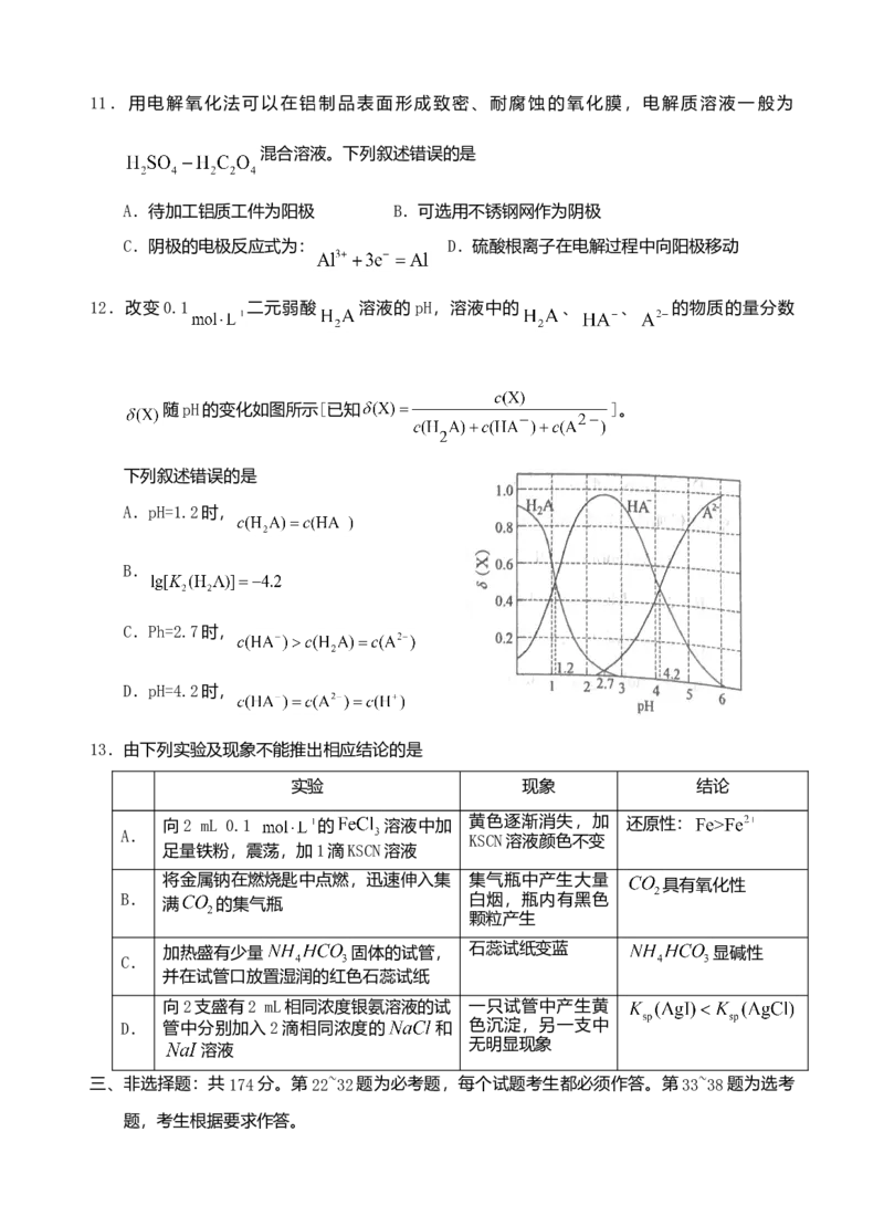 2017年高考重庆市化学卷真题及答案_全国卷+地方卷_5.化学_1.化学高考真题试卷_2008-2020年_地方卷_重庆高考化学2008-2020