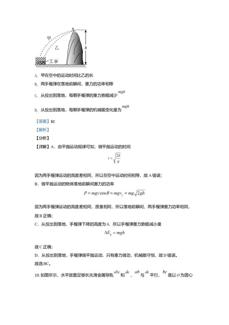 2021年高考真题&mdash;&mdash;物理（广东卷）（解析版）_全国卷+地方卷_4.物理_1.物理高考真题试卷_2021年高考-物理_2021新高考广东物理卷