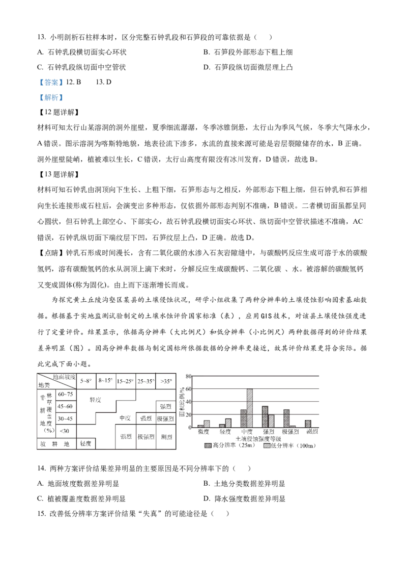 2022年高考地理真题（河北自主命题）（解析版）_全国卷+地方卷_8.地理_1.地理高考真题试卷_2022年高考-地理_2022年河北自主命题