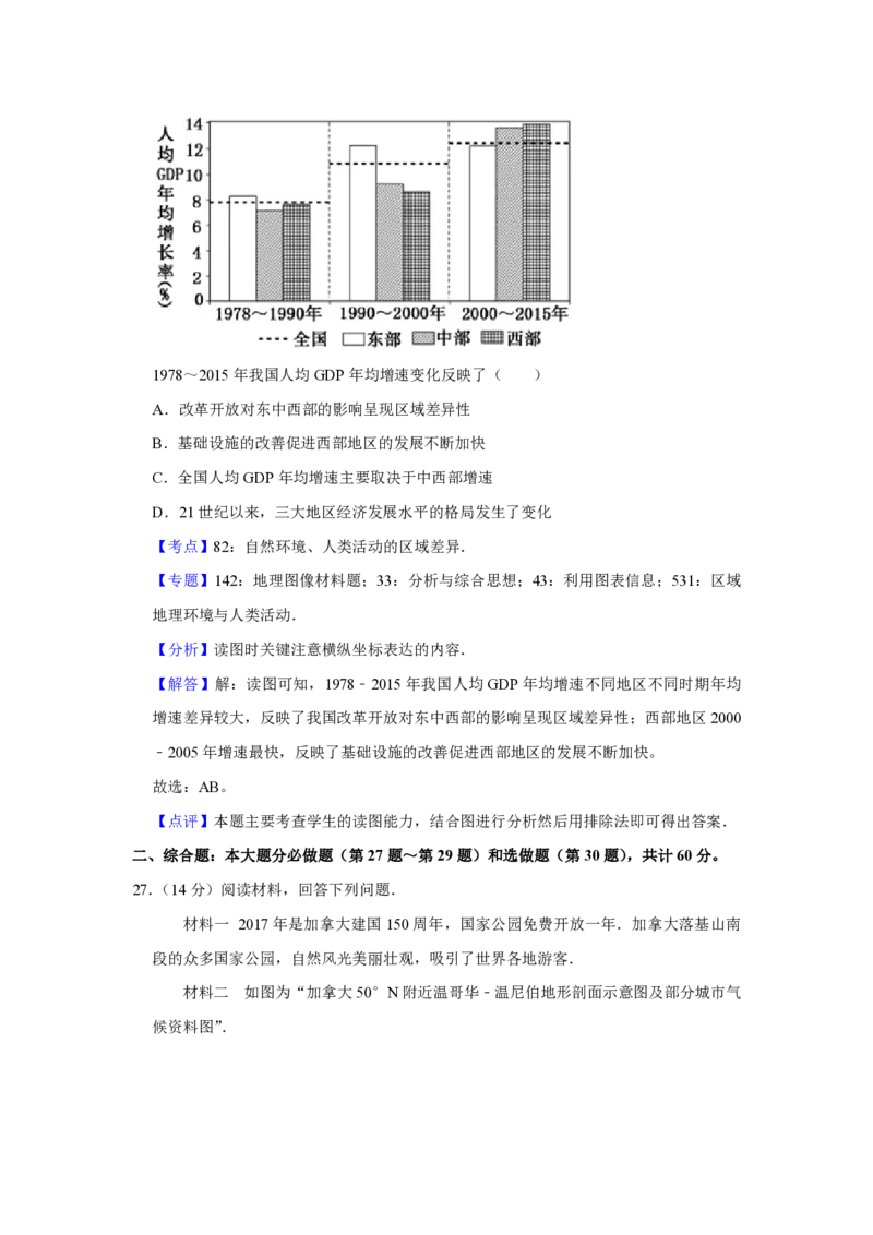 2017年江苏省高考地理试卷解析版_全国卷+地方卷_8.地理_1.地理高考真题试卷_2008-2020年_地方卷_江苏高考地理08-21_A4word版_PDF版（赠送）