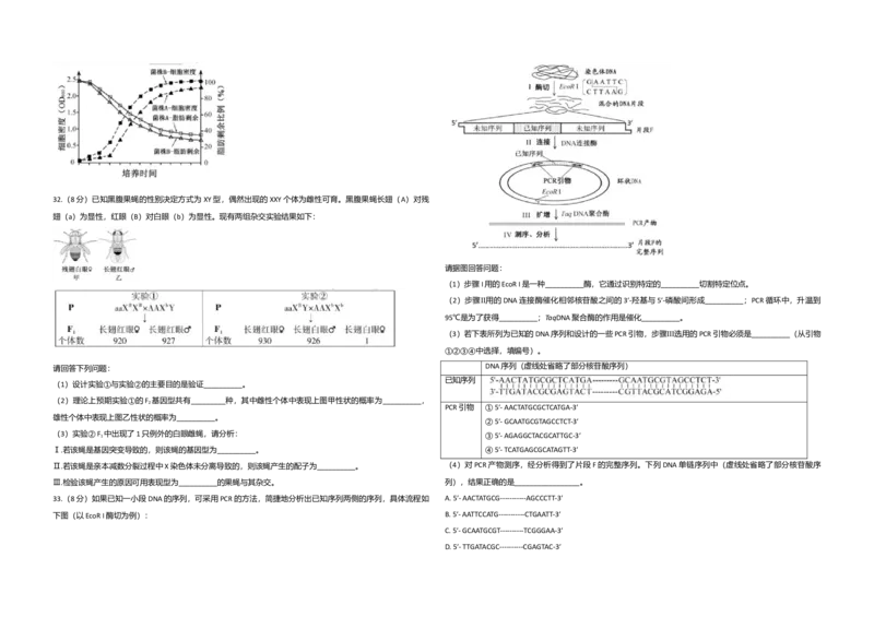 2020年江苏省高考生物试卷_全国卷+地方卷_6.生物_1.生物高考真题试卷_2008-2020年_地方卷_江苏高考生物07-20_A3word版