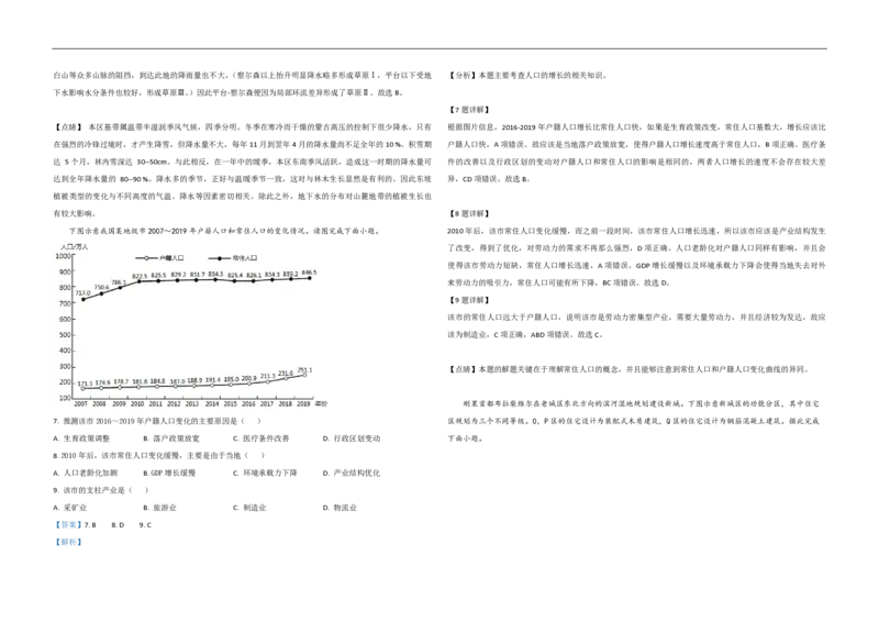 2021年高考真题地理（山东卷）（解析版）_全国卷+地方卷_8.地理_1.地理高考真题试卷_2008-2020年_地方卷_山东高考地理08-21_山东高考地理_A3版_pdf.版