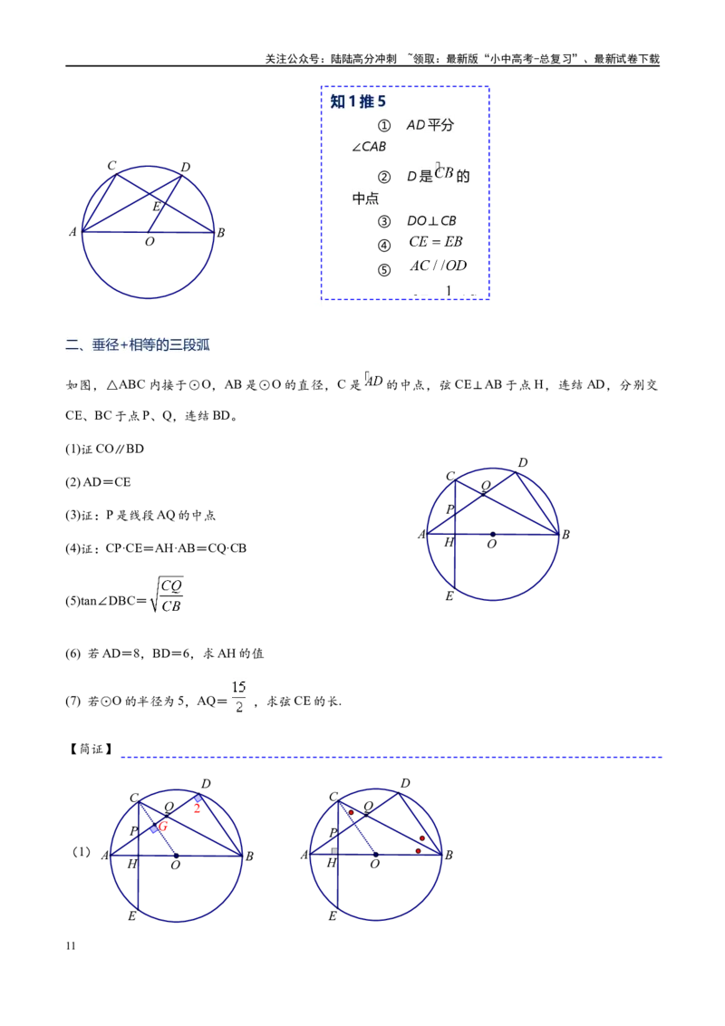 专题1-7一文讲透圆的十大基本模型&middot;母题溯源（原卷版）_02中考总复习（2026版更新中）_02-数学-中考总复习_2024年中考复习资料_专项复习资料
