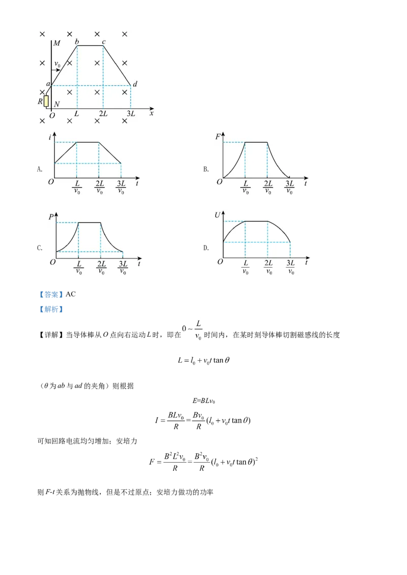 2022年新高考河北物理高考真题（解析版）_全国卷+地方卷_4.物理_1.物理高考真题试卷_2022年高考-物理_2022年河北卷-物理