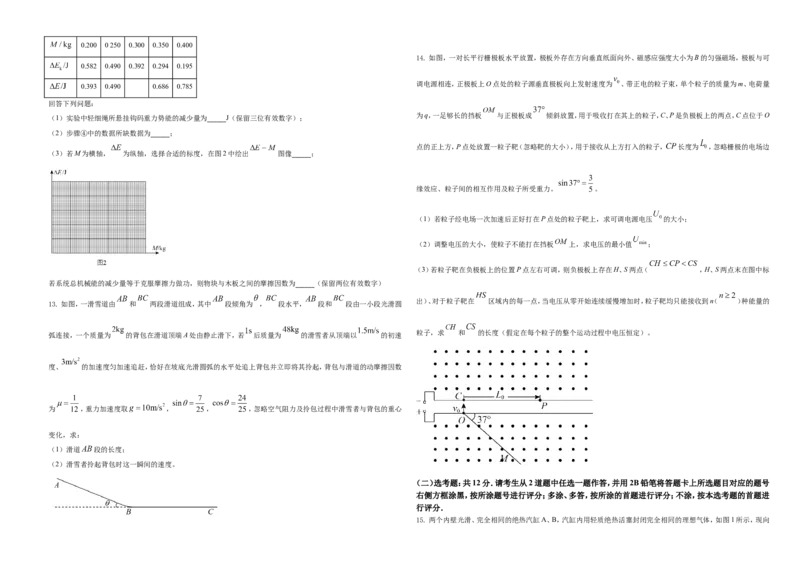 2021年河北省普通高中学业水平选择性考试（河北卷）（原卷版）_全国卷+地方卷_4.物理_1.物理高考真题试卷_2021年高考-物理_2021年新高考河北物理_A3Word版