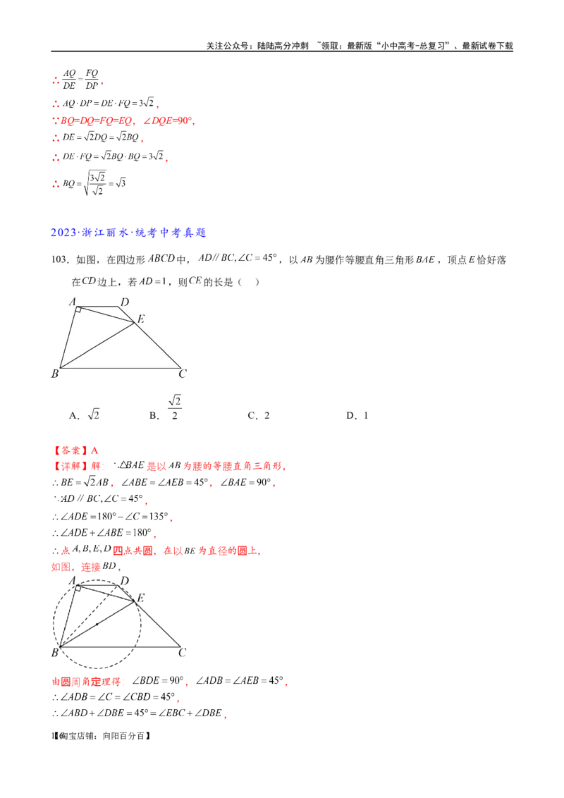 专题1-2一文吃透相似三角形12个模型&middot;共14类题型（解析版）_02中考总复习（2026版更新中）_02-数学-中考总复习_2024年中考复习资料_专项复习资料_教师版（含答案解析）
