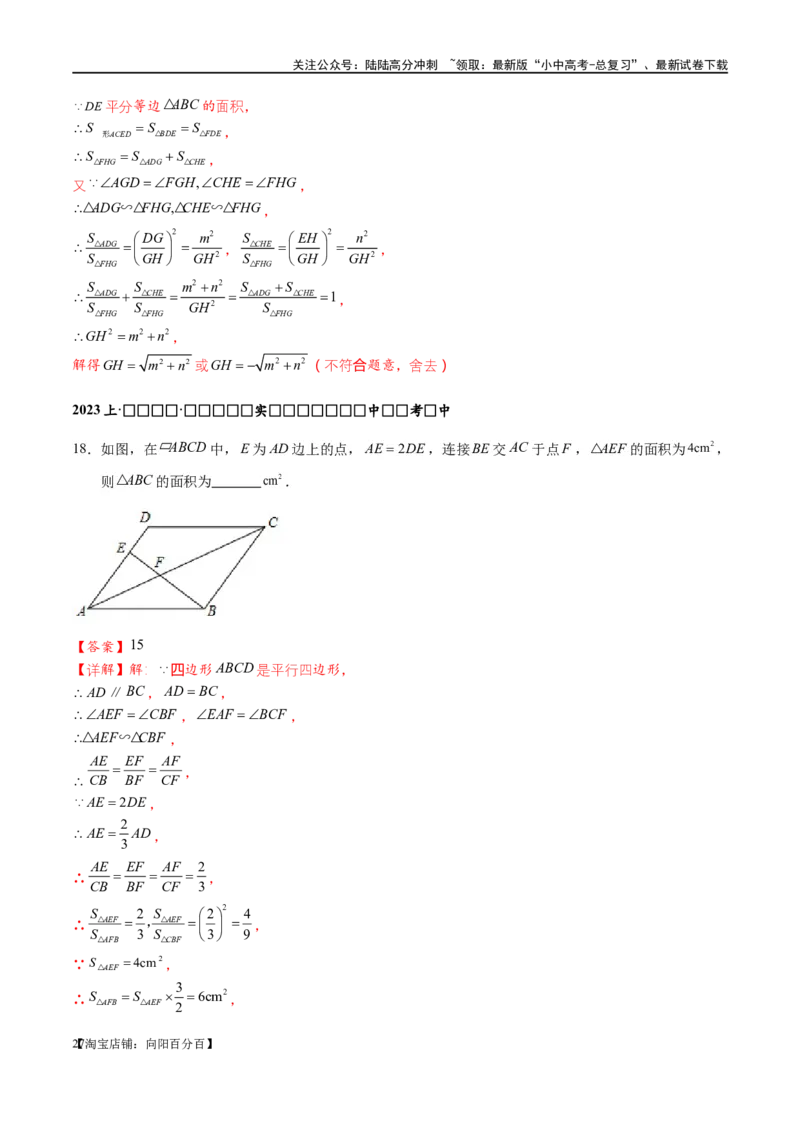专题1-2一文吃透相似三角形12个模型&middot;共14类题型（解析版）_02中考总复习（2026版更新中）_02-数学-中考总复习_2024年中考复习资料_专项复习资料_教师版（含答案解析）