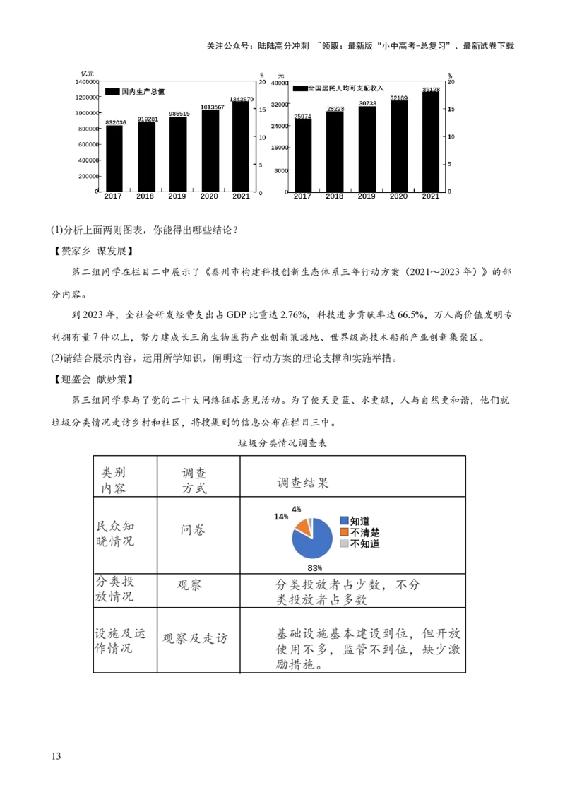 专题10主观题答题技巧（&ldquo;漫画&rdquo;型&ldquo;图表&rdquo;型）（解析版）_02中考总复习（2026版更新中）_07-道法-中考总复习_2025中考复习资料_2025年中考道德与法治答题方法模板